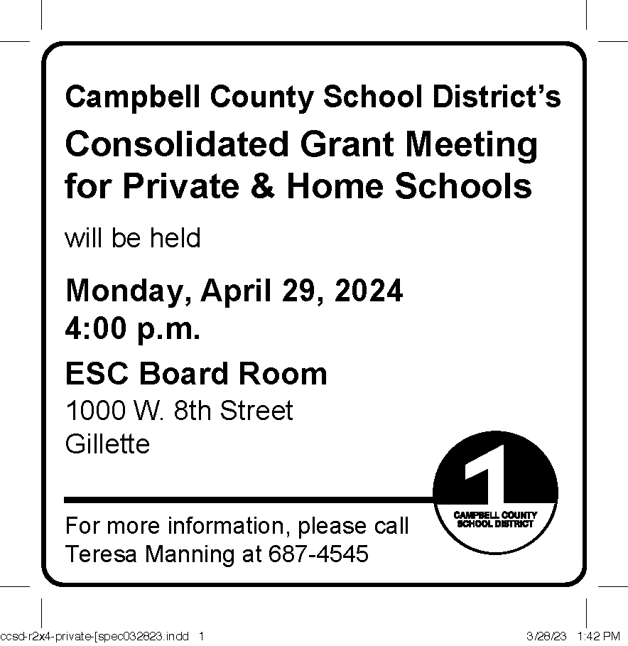 Consolidated Grant Meeting for Private & Home Schools